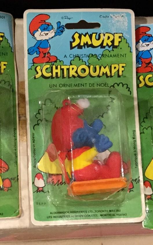 Décoration de Noël - Schtroumpf sur une luge