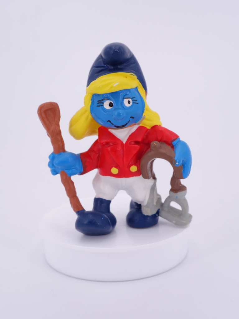 Schtroumpfette cavalière