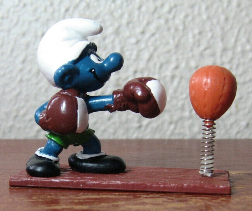 Schtroumpf boxeur