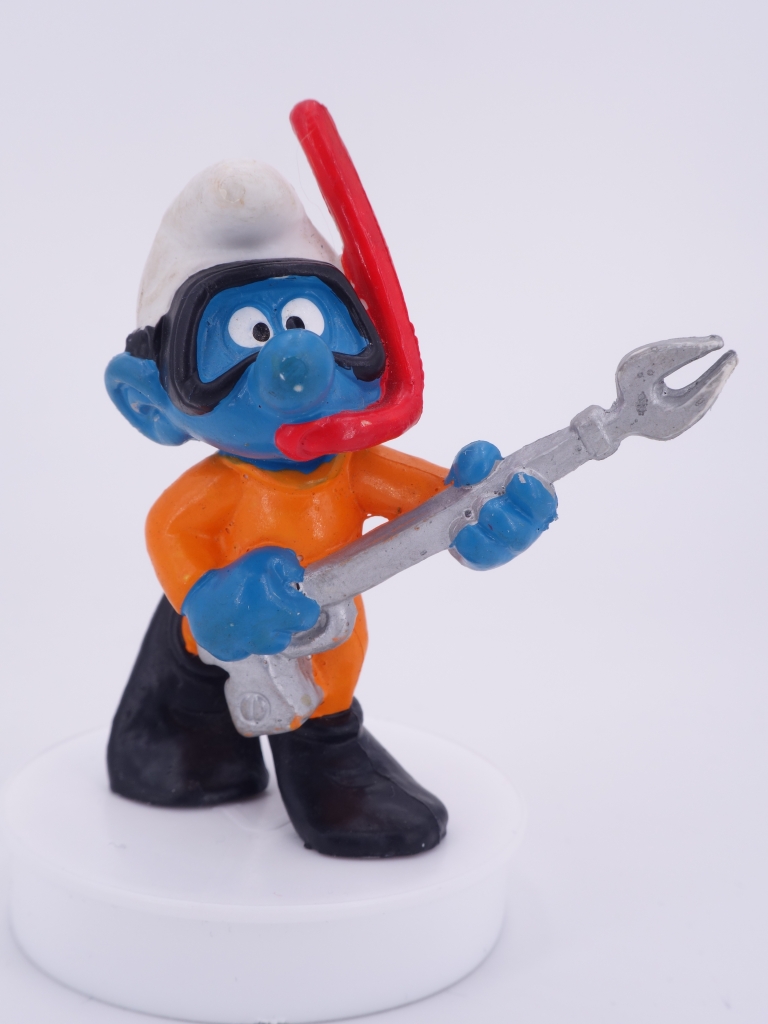 Schtroumpf en tenue de plongée / plongeur