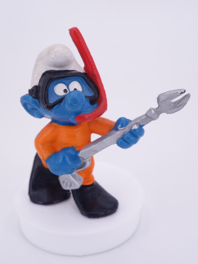 Schtroumpf en tenue de plongée / plongeur