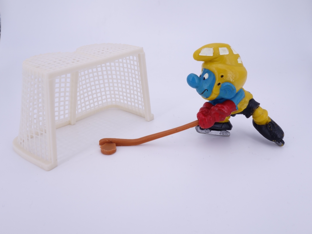Schtroumpf joueur de hockey sur glace