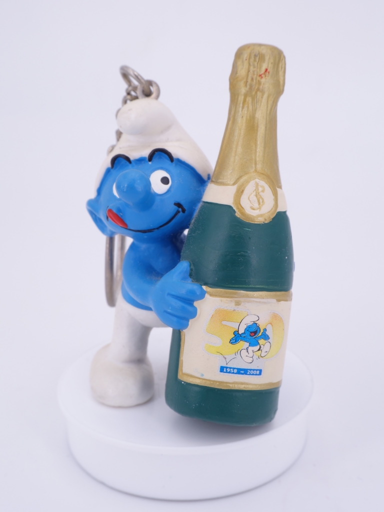 Schtroumpf bouteille de champagne - 50 ans