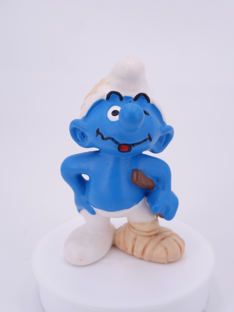 Schtroumpf cascadeur - blessé