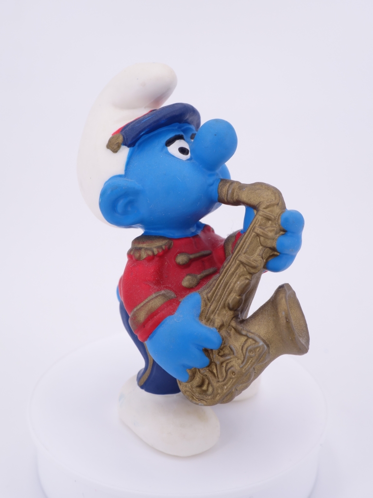 Schtroumpf au saxophone