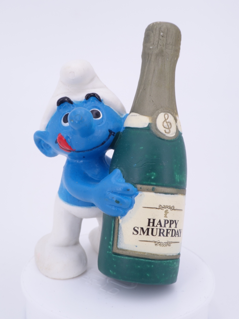 Schtroumpf bouteille de champagne