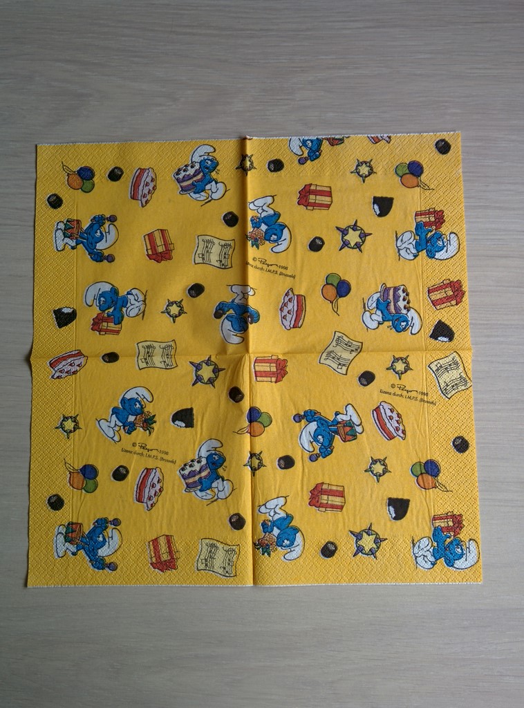Serviette en papier Schtroumpfs
