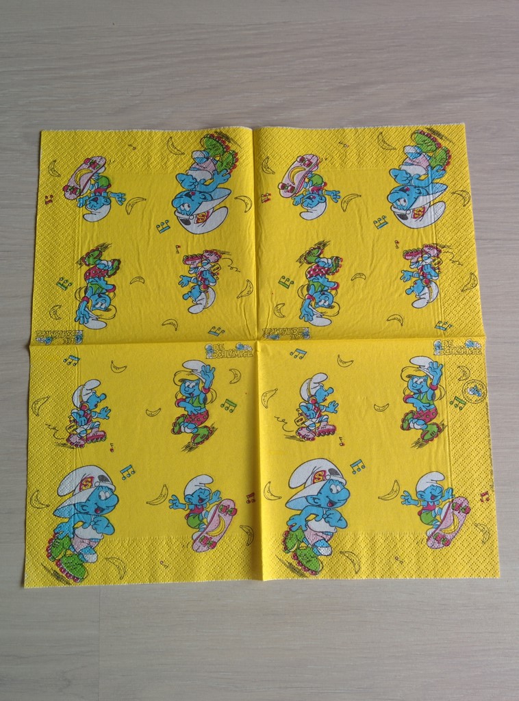 Serviette en papier Schtroumpfs 