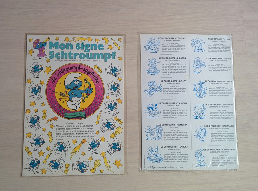 Planche d'autocollants signe astrologique Sagittaire