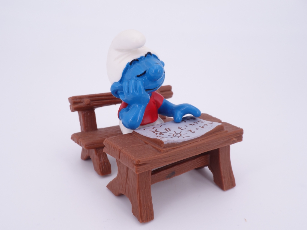 Schtroumpf écolier - Endormi