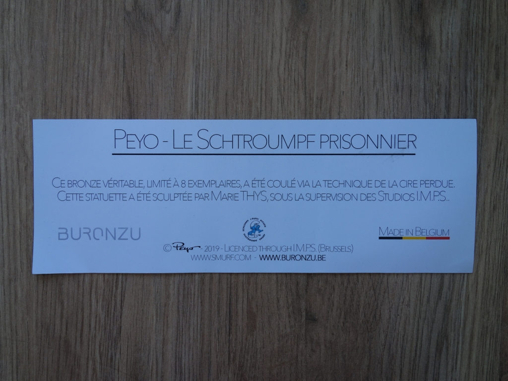 Flyer de présentation Schtroumpf prisonnier