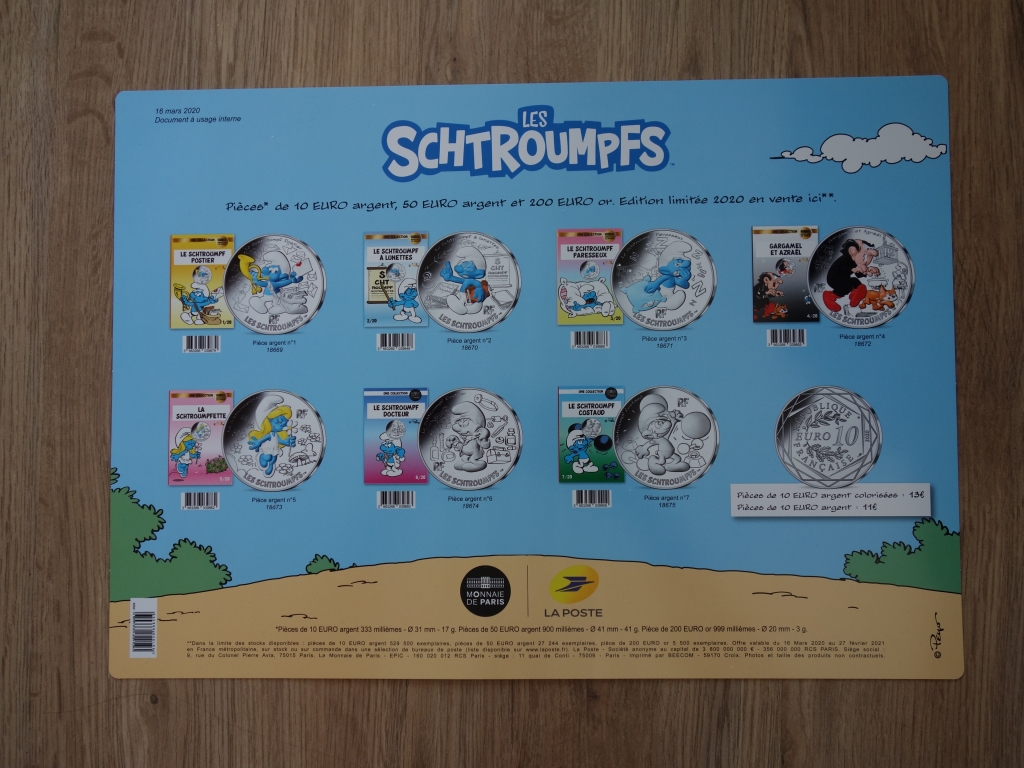 Sous-main de présentation des pièces