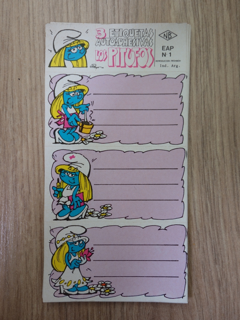 Autocollants pour cahier - N°1 - Schtroumpfette