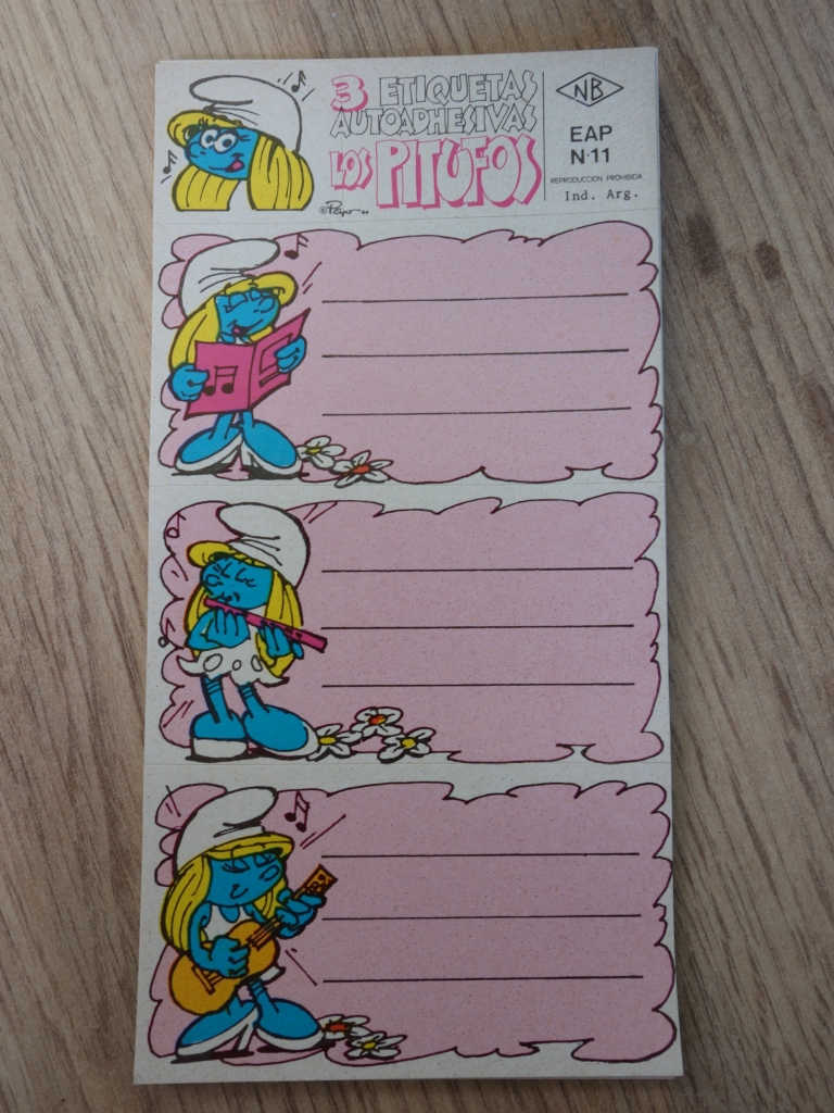 Autocollants pour cahier - N°11 - Schtroumpfette