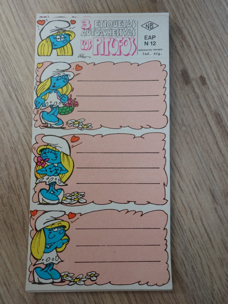 Autocollants pour cahier - N°12 - Schtroumpfette