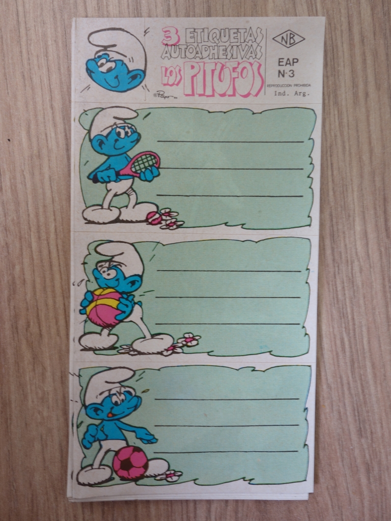 Autocollants pour cahier - N°3 - Schtroumpf