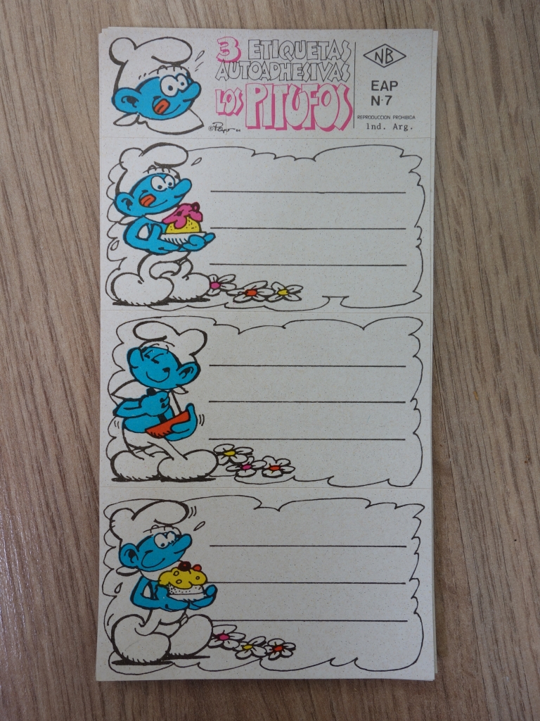 Autocollants pour cahier - N°7 - Schtroumpf gourmand