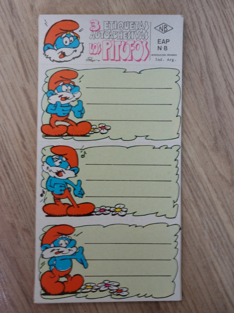 Autocollants pour cahier - N°8 - Grand Schtroumpf