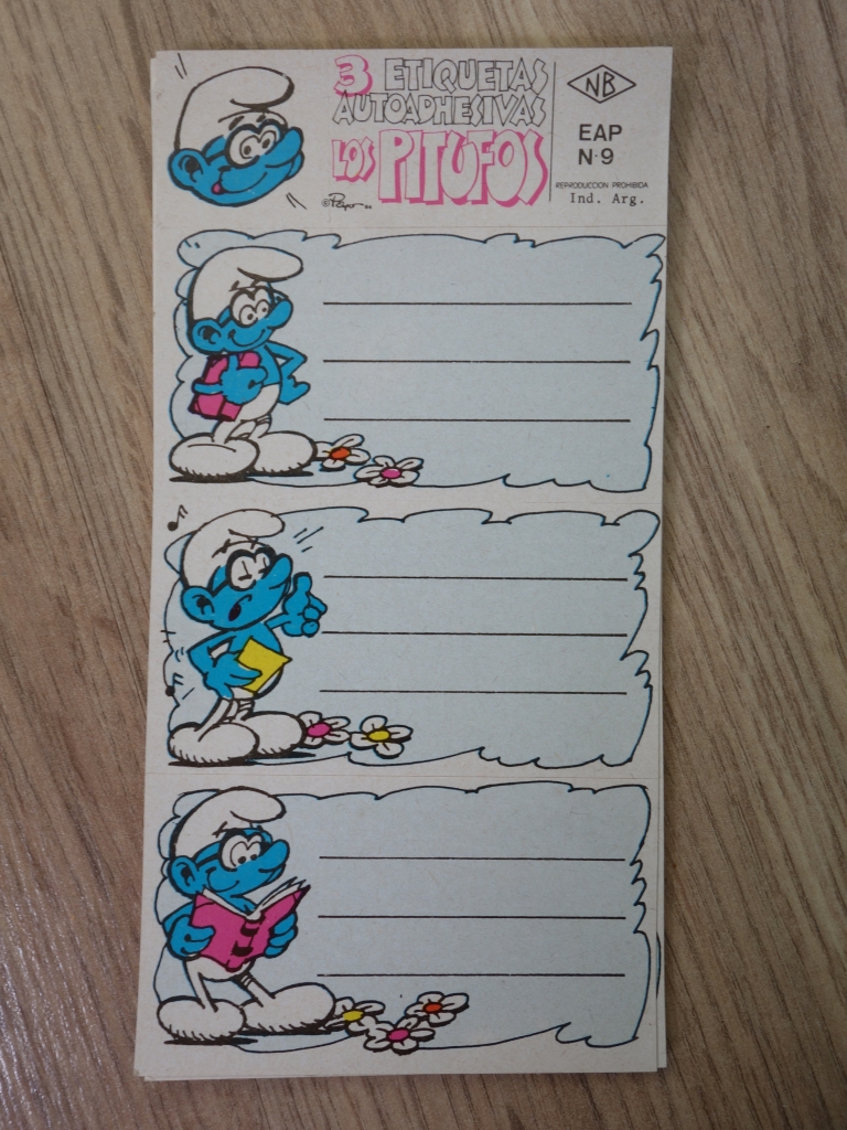 Autocollants pour cahier - N°9 - Schtroumpf à Lunettes