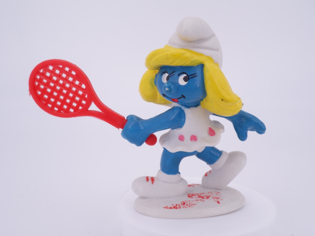 Schtroumpfette joueuse de tennis
