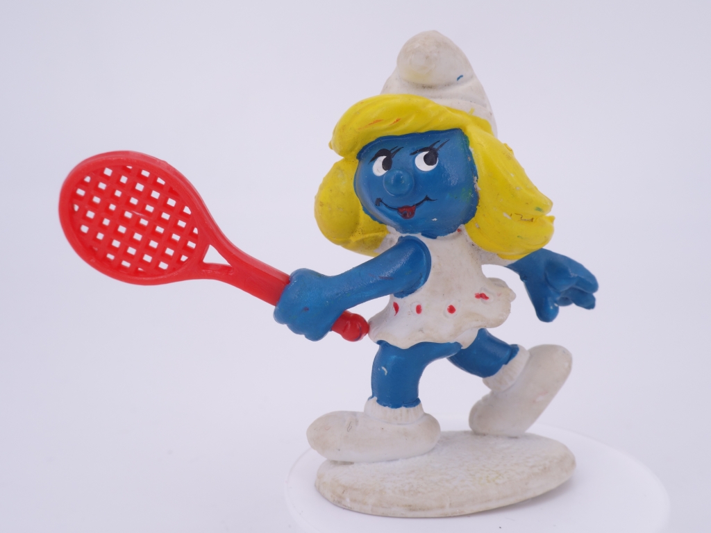 Schtroumpfette joueuse de tennis