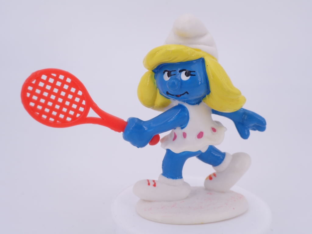 Schtroumpfette joueuse de tennis