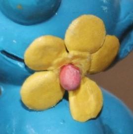 Schtroumpf avec fleur - Fleur
