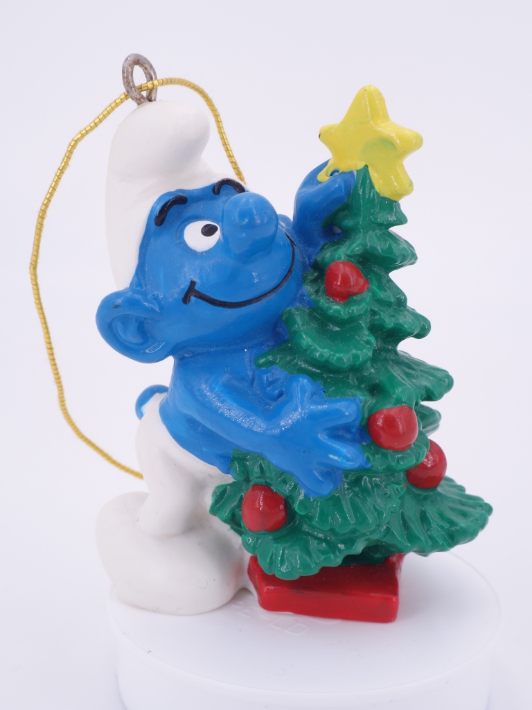 Schtroumpf avec sapin de Noël