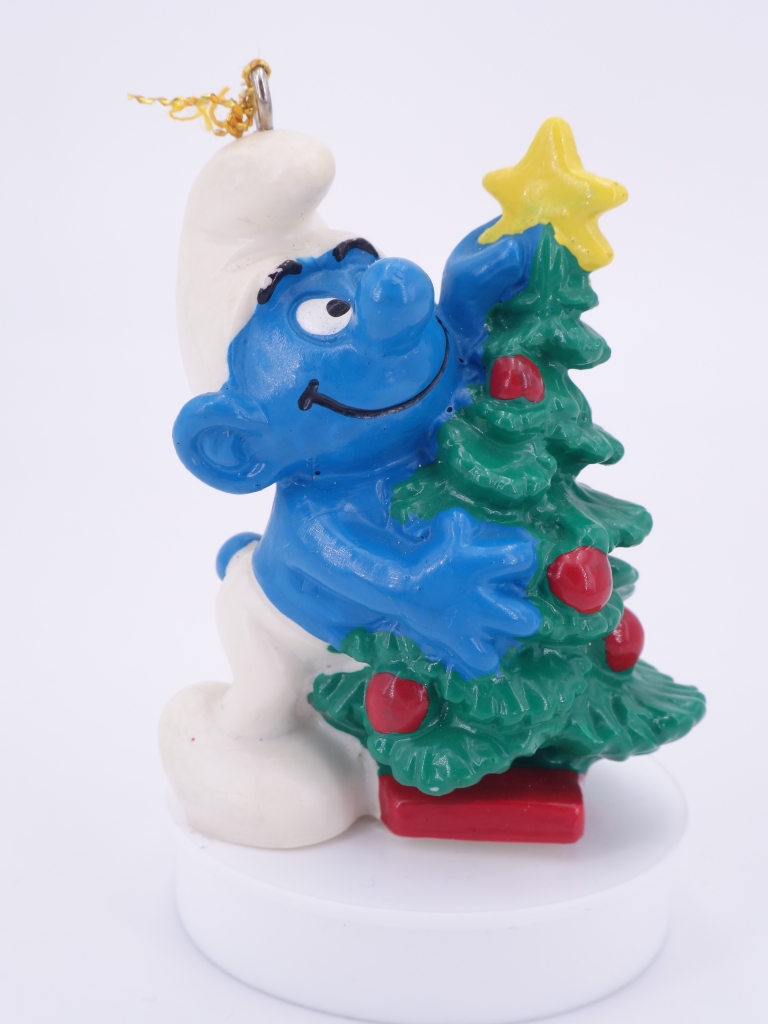 Schtroumpf avec sapin de Noël