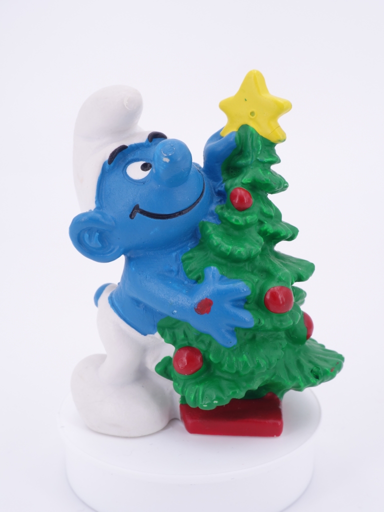 Schtroumpf avec sapin de Noël