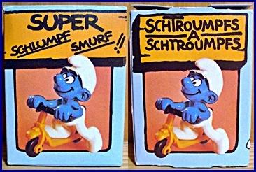 Schtroumpf avec trottinette