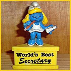 Schtroumpfette secrétaire