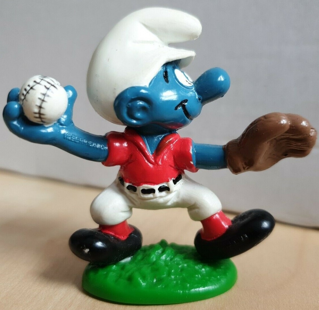 Schtroumpf lanceur de baseball