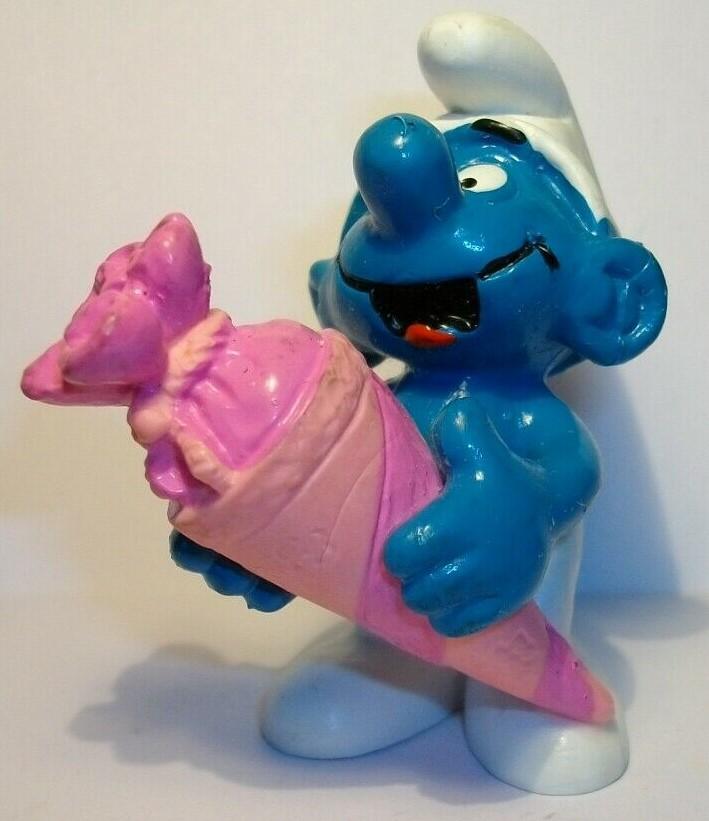 Schtroumpf avec cornet surprise (rose)