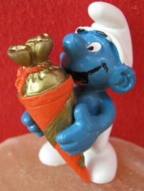 Schtroumpf avec cornet surprise (rouge)