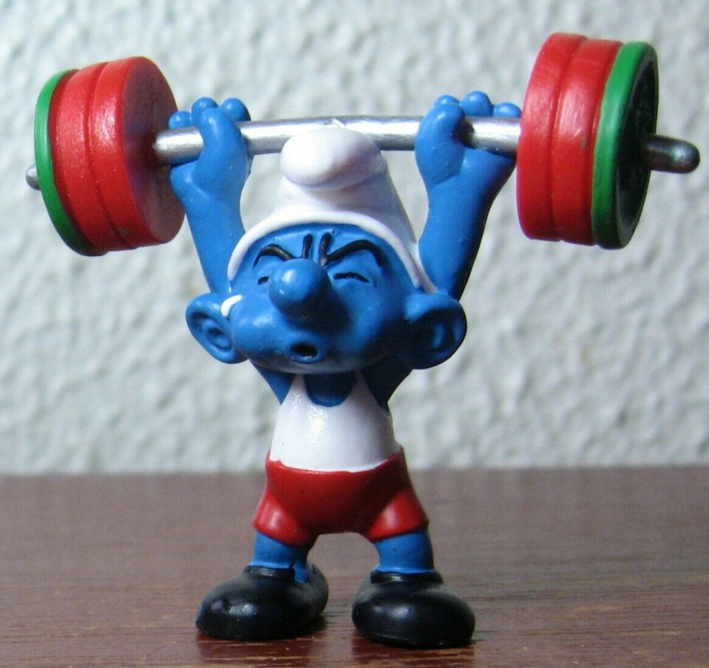 Schtroumpf haltérophile