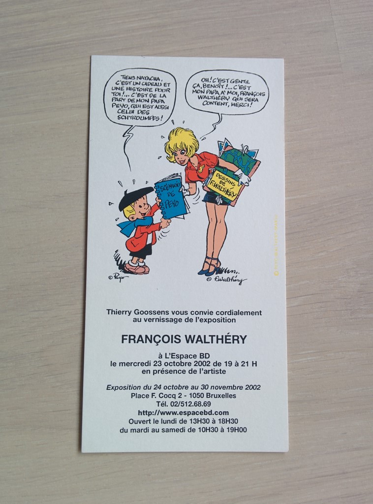 Invitation au vernissage de l'exposition François Walthéry