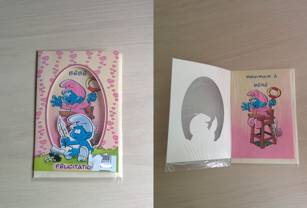 Carte de naissance Bébé Schtroumpf