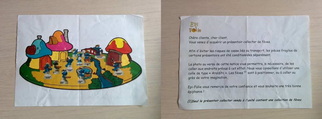 Papier du petit plateau de fèves