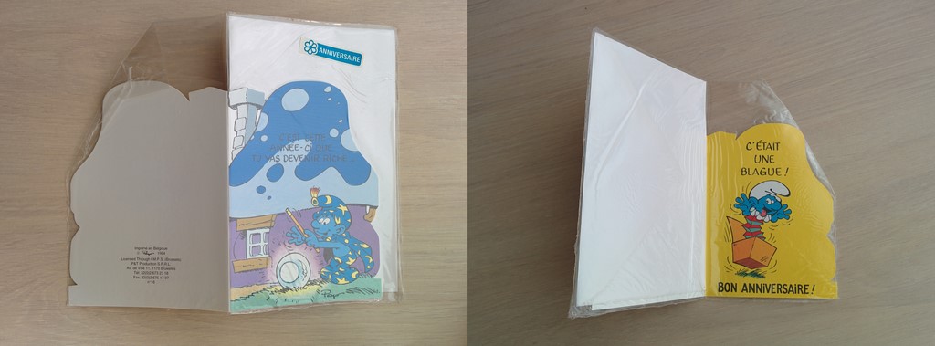 Carte d'anniversaire - Schtroumpf Magicien