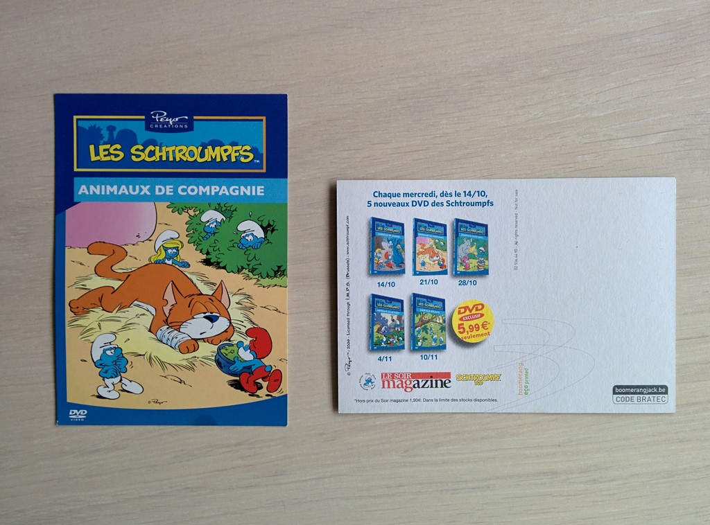 Carte DVD Animaux de Compagnie