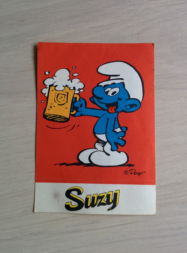 Image Schtroumpf avec une bière