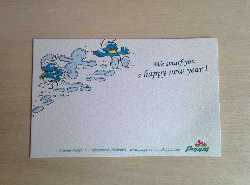Carte Puppy pour le nouvel an