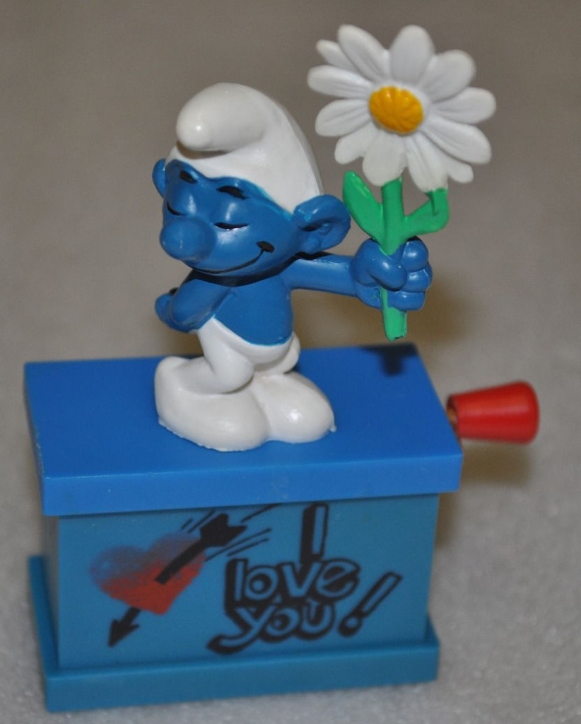 Schtroumpf courtisant avec fleur (rendez-vous)