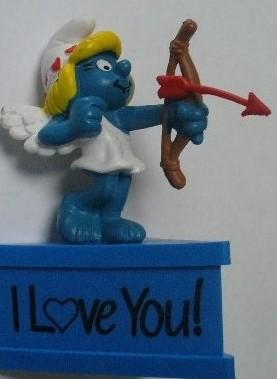 Schtroumpfette ange/cupidon avec arc