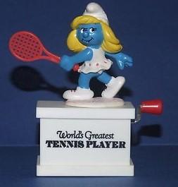 Schtroumpfette joueuse de tennis