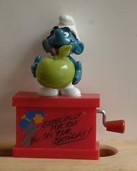 Schtroumpf avec pomme