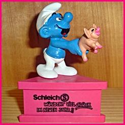 Schtroumpf félicitations avec cochon