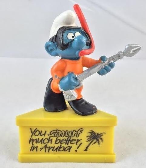 Schtroumpf en tenue de plongée / plongeur