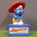 Schtroumpf avec parapluie champignon